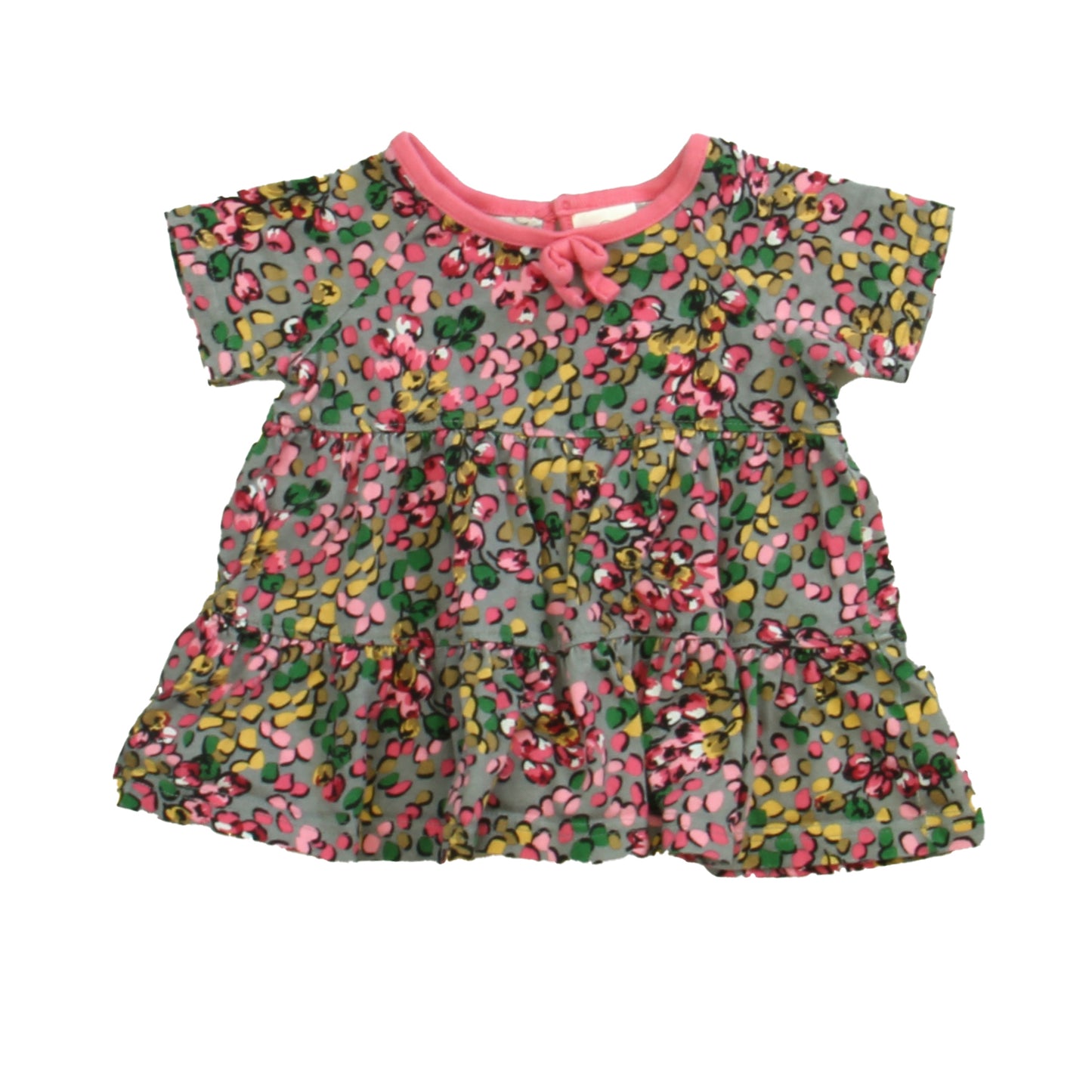 Hanna Andersson Girls Gray | Pink Dress Size: 3-6 Months