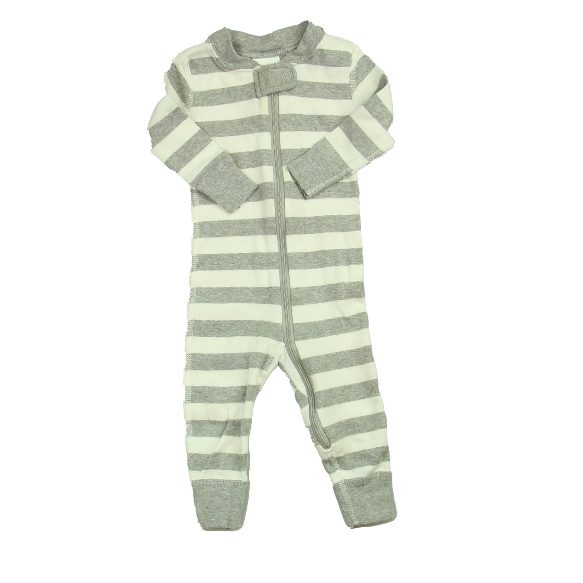 Hanna Andersson Unisex Gray | White | Red 1-piece Non-footed Pajamas Size: 3-6 Months Gray | White | Red