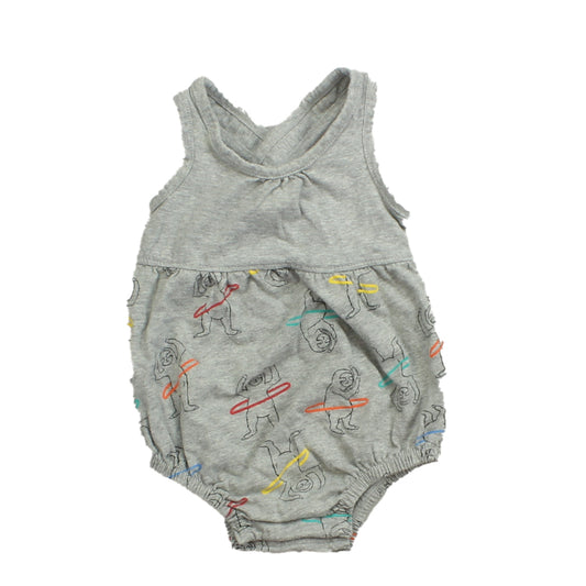 Hanna Andersson Girls Grey | Sloths Romper Size: 3-6 Months