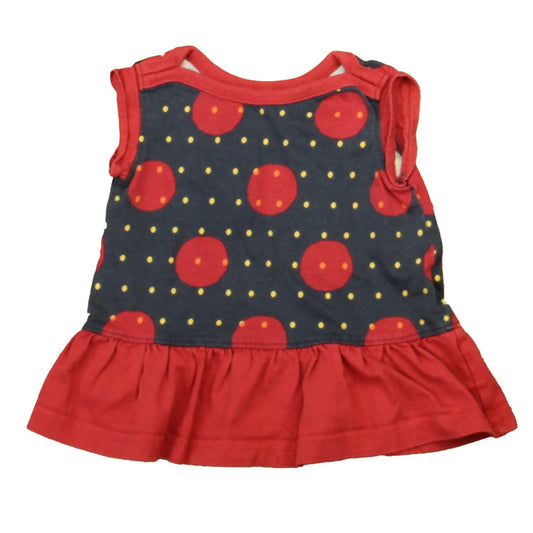 Hanna Andersson Girls Navy | Red Dress Size: 3-6 Months Navy | Red