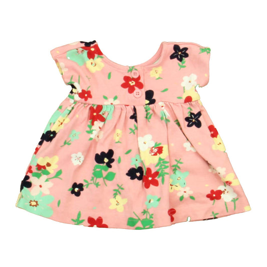 Hanna Andersson Girls Pink Floral Dress Size: 3-6 Months Pink Floral