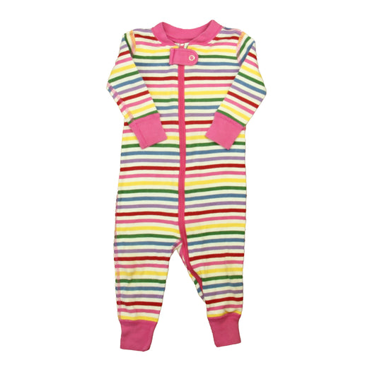 Hanna Andersson Girls Pink Stripe 1-piece Non-footed Pajamas Size: 3-6 Months Pink Stripe