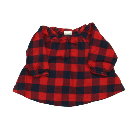 Hanna Andersson Girls Red | Navy Blouse Size: 3-6 Months Red | Navy