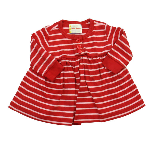 Hanna Andersson Girls Red Stripe Dress Size: 3-6 Months Red Stripe