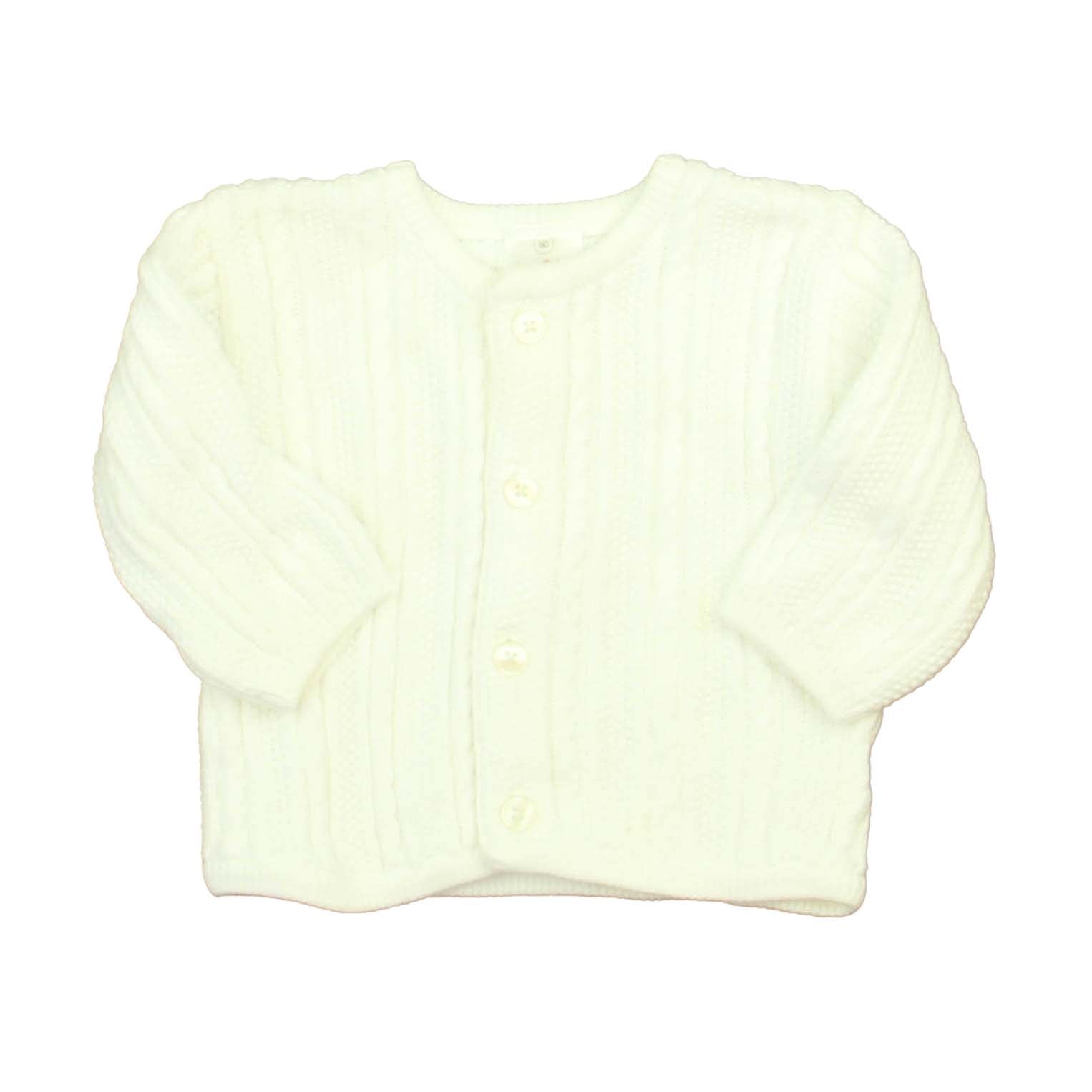 Hanna Andersson Unisex White Cardigan Size: 3-6 Months White