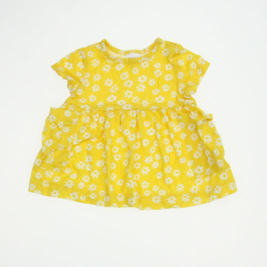 Hanna Andersson Girls Yellow Dress Size: 3-6 Months Yellow