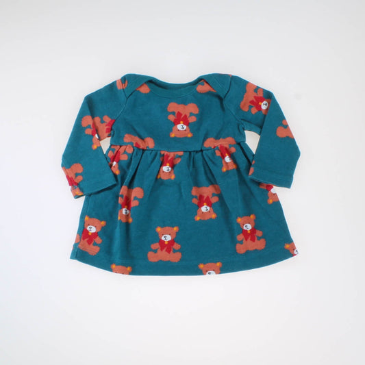 Hanna Andersson Girls Teal | Bears Dress Size: 3-6 Months Teal | Bears