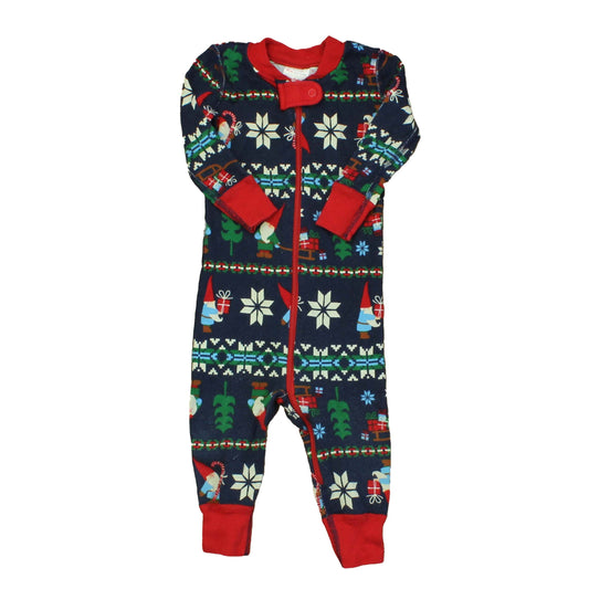 Hanna Andersson Boys Blue | Red | Green 1-piece Non-footed Pajamas Size: 6-12 Months