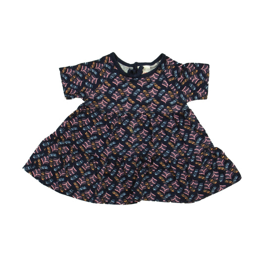 Hanna Andersson Girls Navy | Pink Dress Size: 6-12 Months Navy | Pink