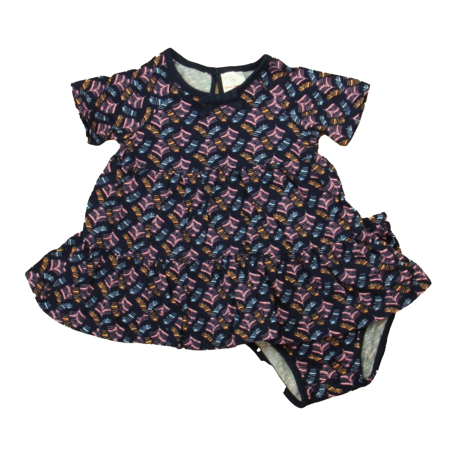 Hanna Andersson Girls Navy | Pink Dress Size: 6-12 Months