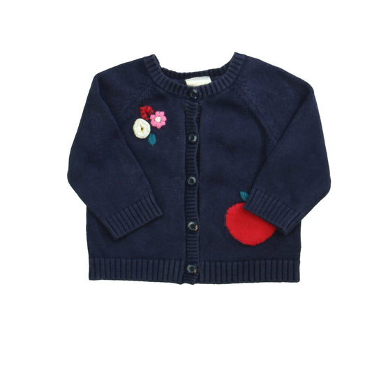 Hanna Andersson Girls Navy Cardigan Size: 6-12 Months