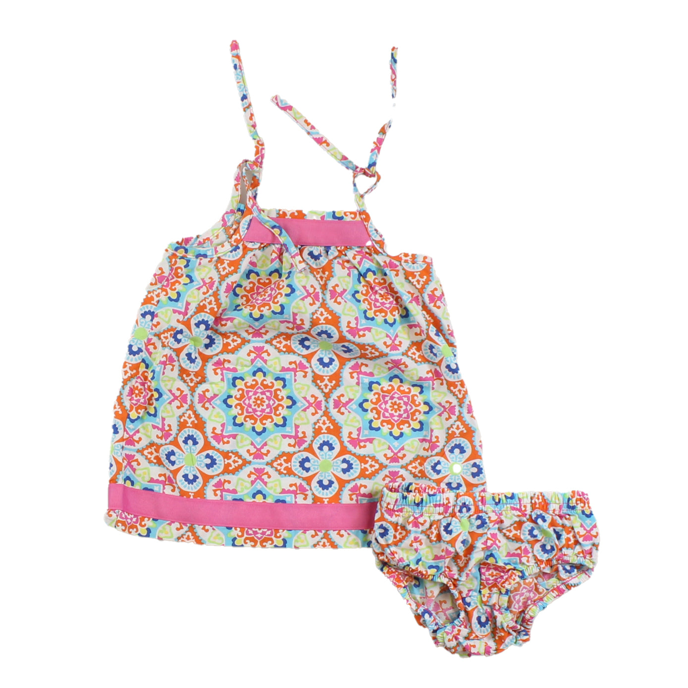 Hanna Andersson Girls Pink | Multi Dress Size: 6-12 Months Pink | Multi