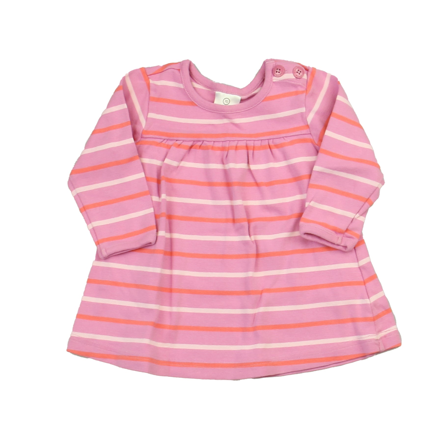 Hanna Andersson Girls Pink Stripe Dress Size: 6-12 Months Pink Stripe