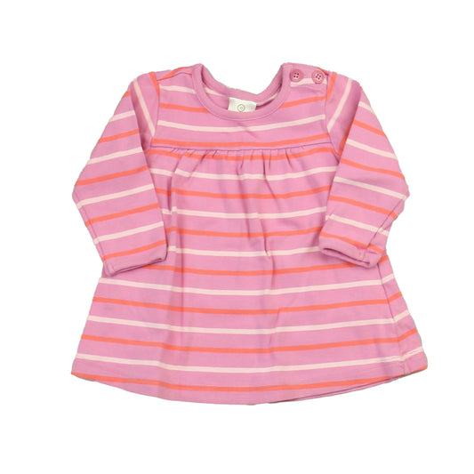 Hanna Andersson Girls Pink Stripe Dress Size: 6-12 Months Pink Stripe