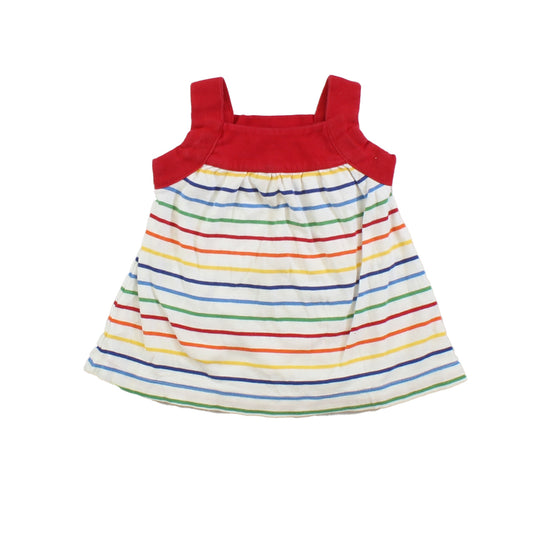 Hanna Andersson Girls White | Multi | Stripes Dress Size: 6-12 Months White | Multi | Stripes