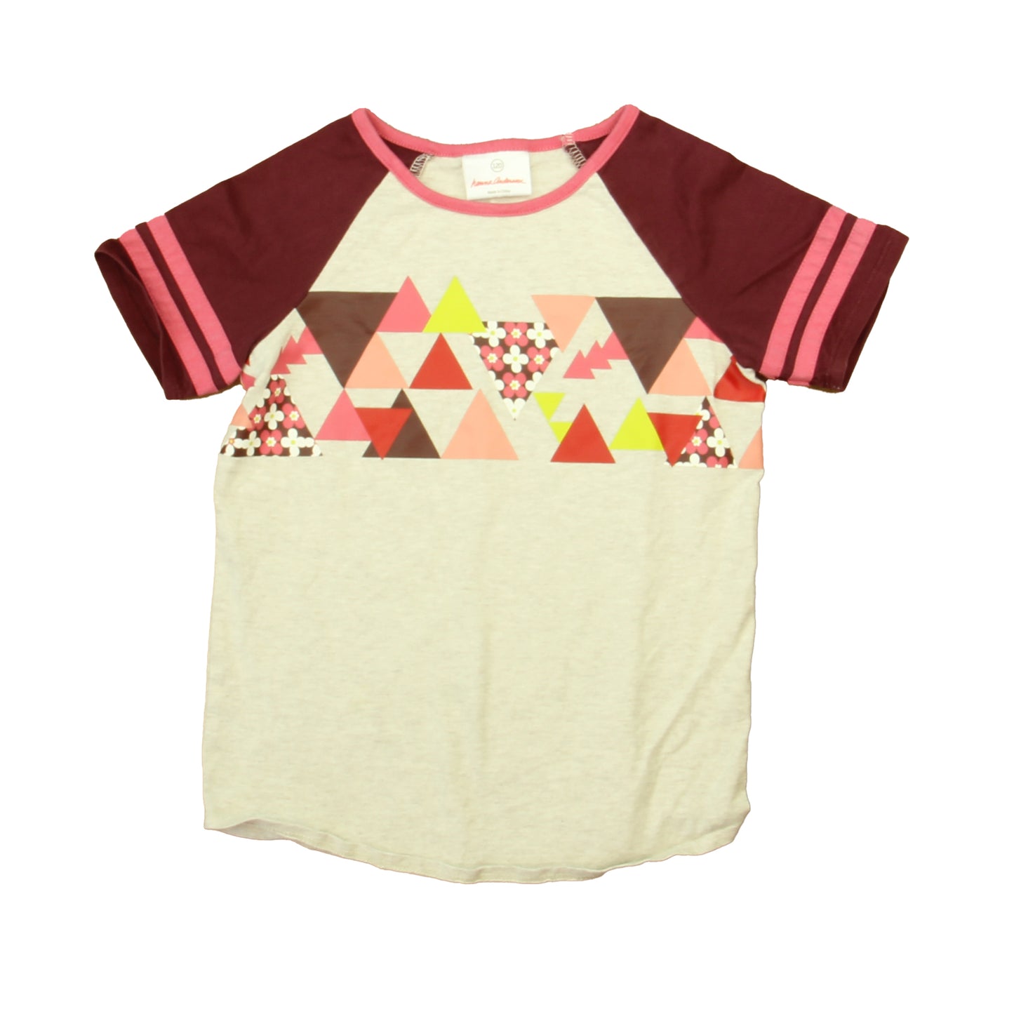 Pre-owned - Good: Hanna Andersson Girls Gray | Maroon T-Shirt size: 6 Years