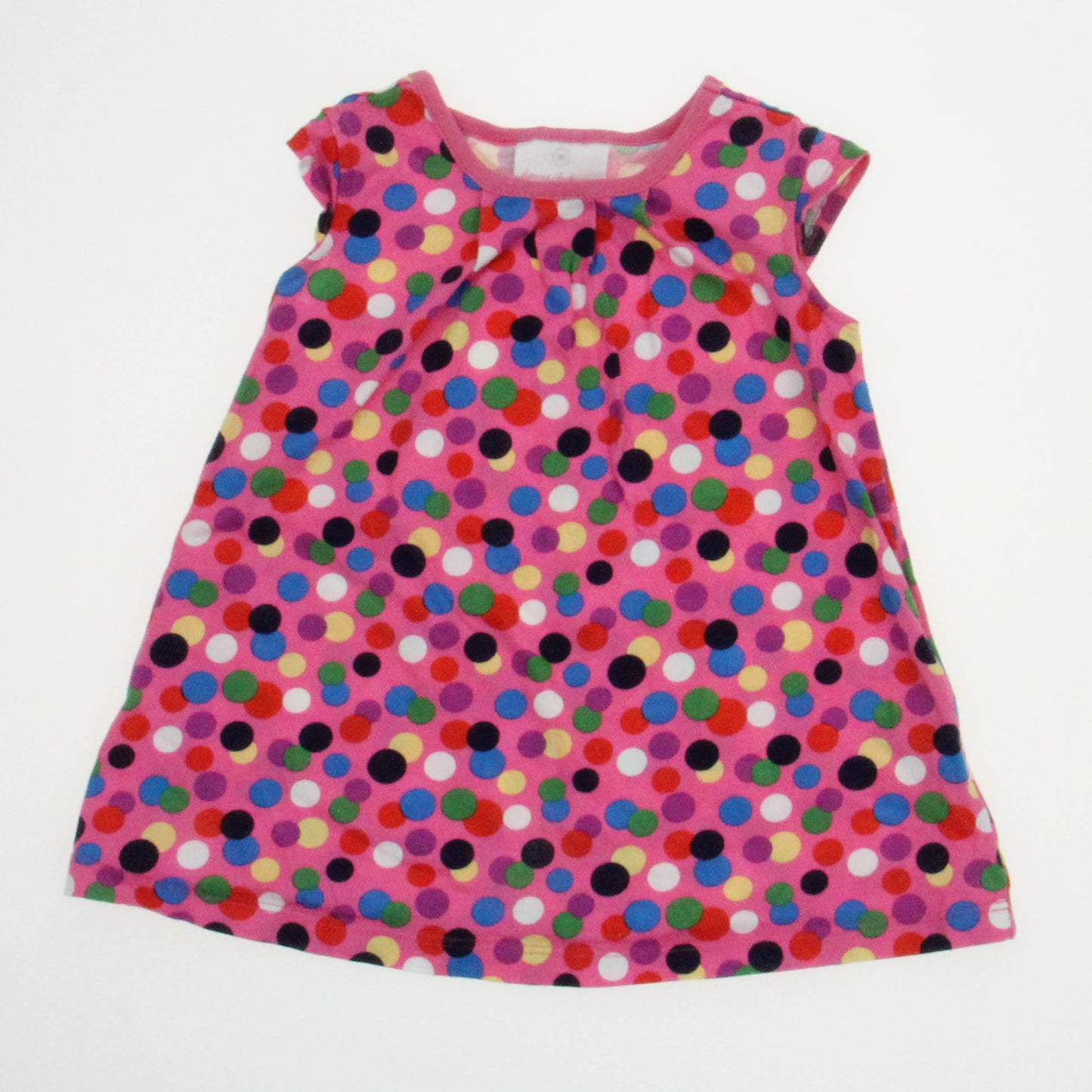 Hanna Andersson Girls Pink | Multi Polka Dots Dress Size: 9-12 Months