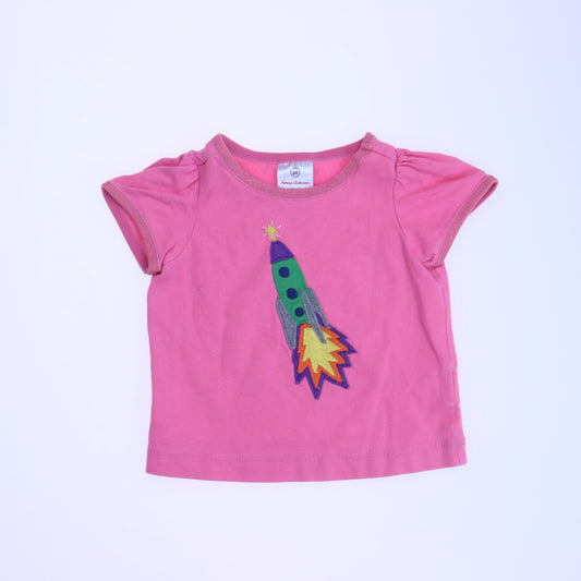 Hanna Andersson Girls Pink T-Shirt Size: EU 60 (6-12 Months) Pink