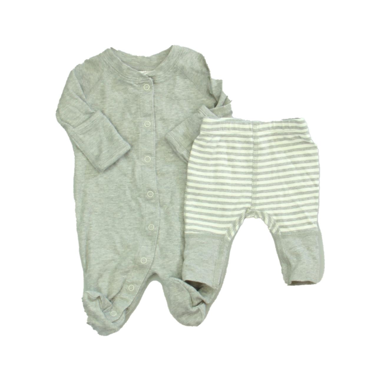 Hanna Andersson Boys Grey | White Apparel Sets Size: New Born