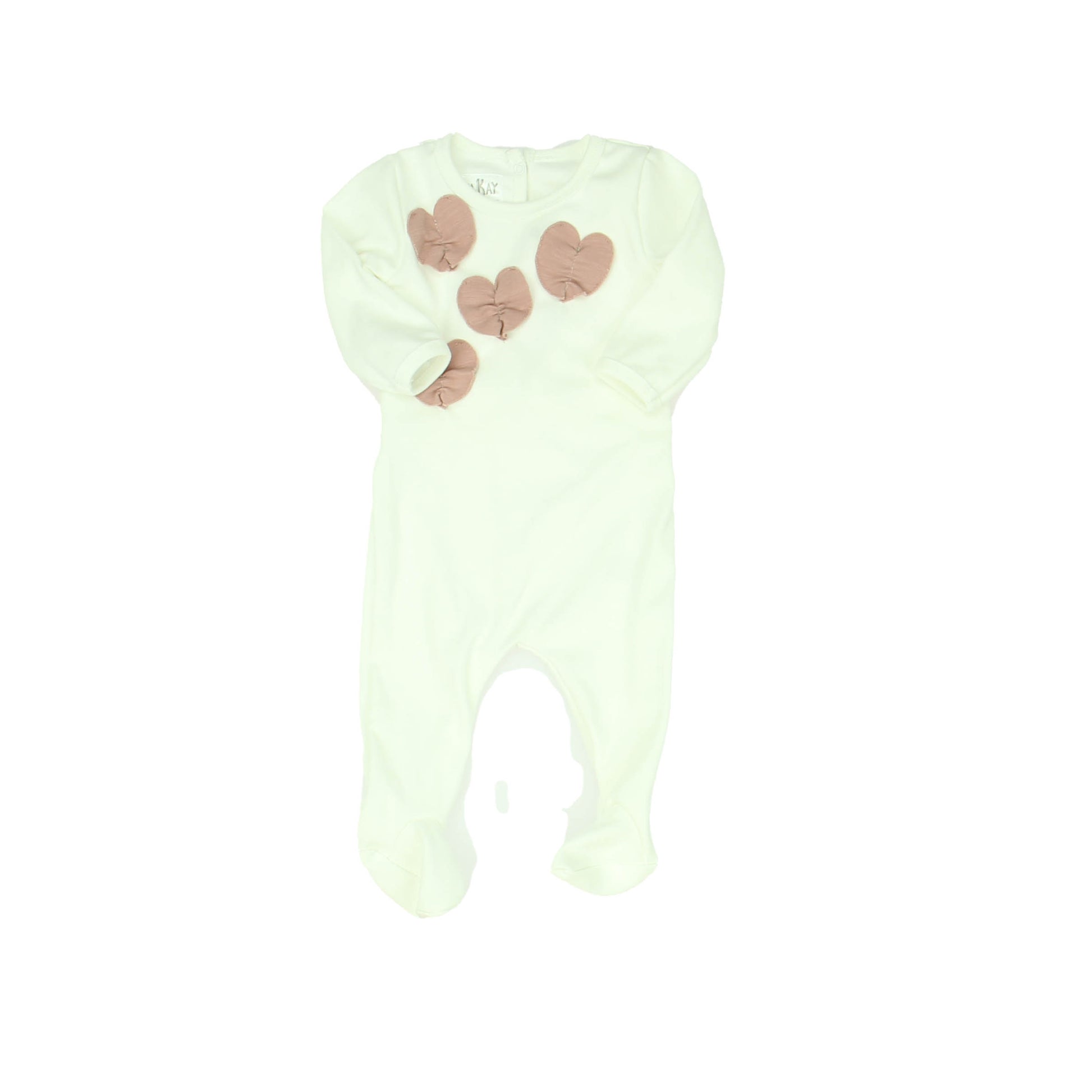 Hanna Kay Girls White | Hearts Long Sleeve Outfit Size: 3 Months White | Hearts