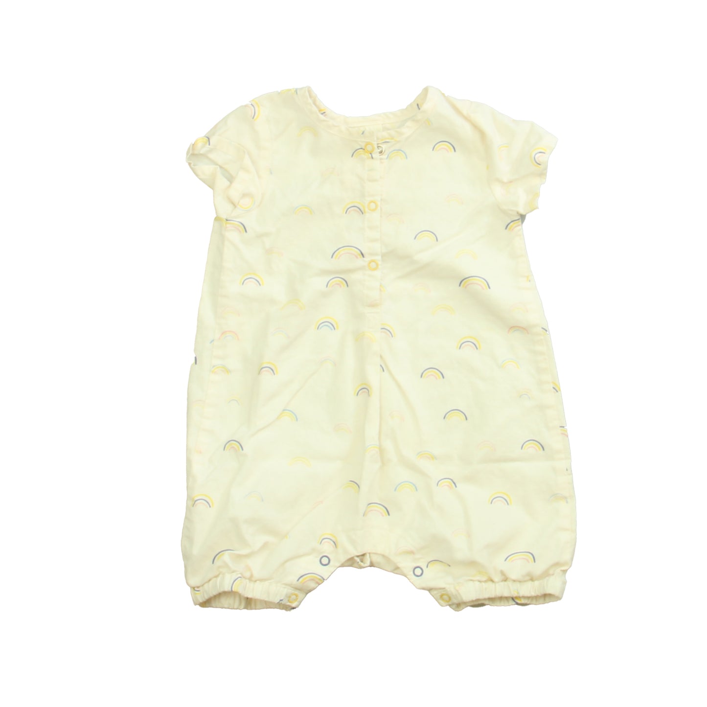 HannaBe Unisex Ivory Rainbow Romper Size: 6-12 Months Ivory Rainbow
