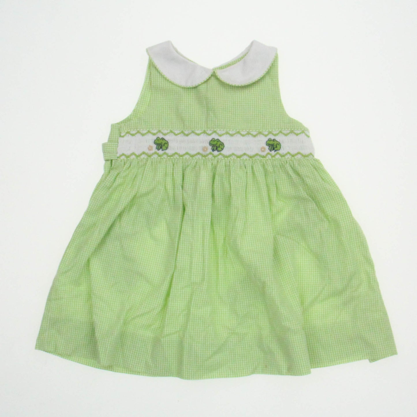 Hartstrings Girls Green | White Dress Size: 12 Months Green | White