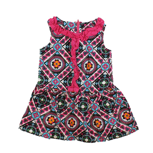 Hartstrings Girls Pink | Black | Blue Dress Size: 18 Months Pink | Black | Blue