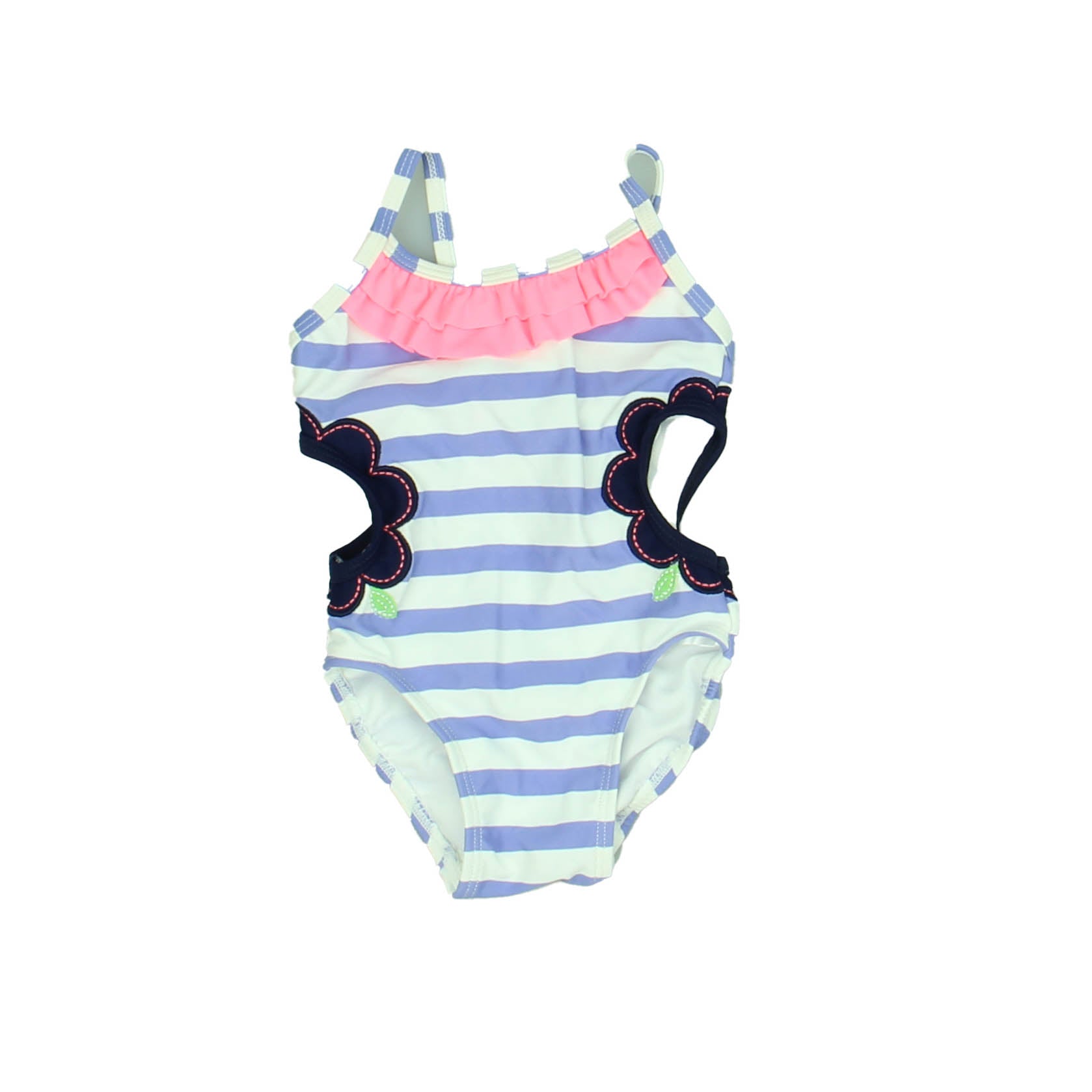 Hartstrings Girls Purple | White 1-piece Swimsuit Size: 6-9 Months Purple | White