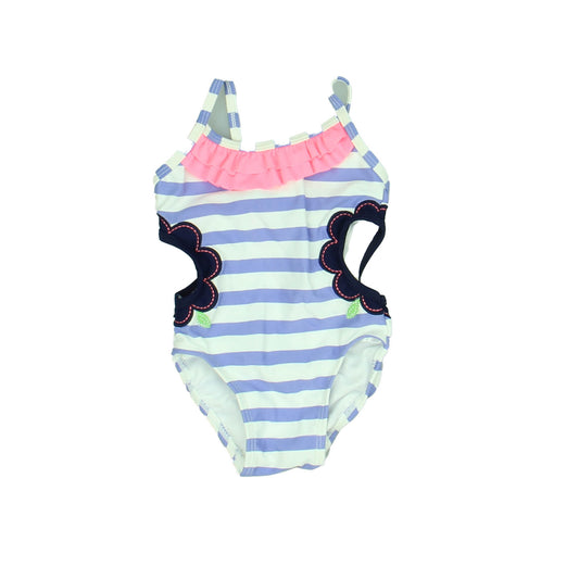 Hartstrings Girls Purple | White 1-piece Swimsuit Size: 6-9 Months Purple | White