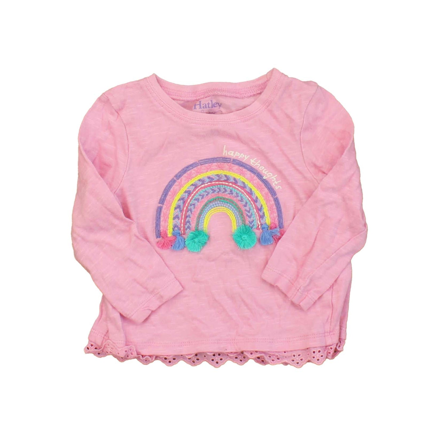 Hatley Girls Pink | Rainbow Long Sleeve T-Shirt Size: 18-24 Months Pink | Rainbow