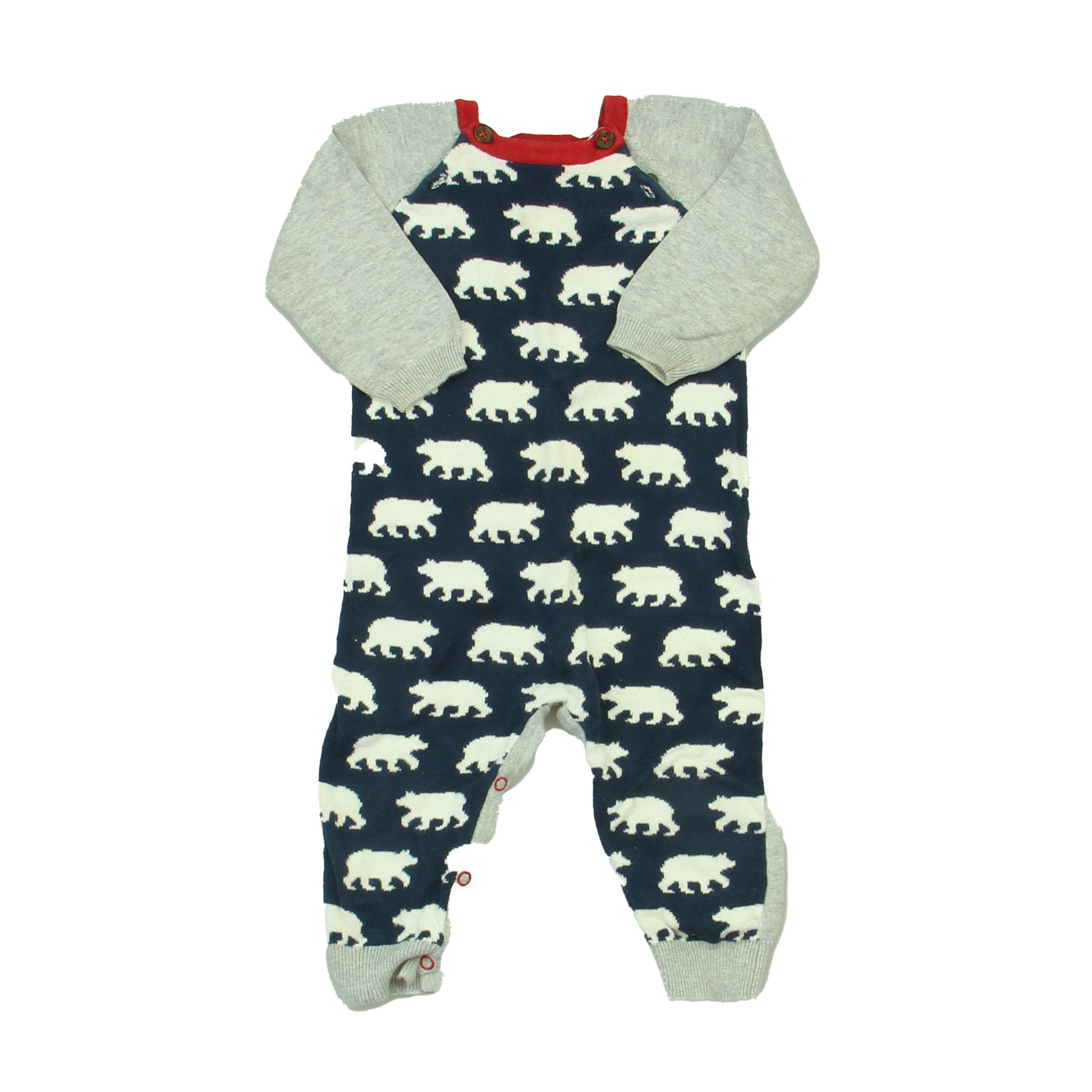 Hatley Unisex Grey | Blue | White Long Sleeve Outfit Size: 9-12 Months Grey | Blue | White