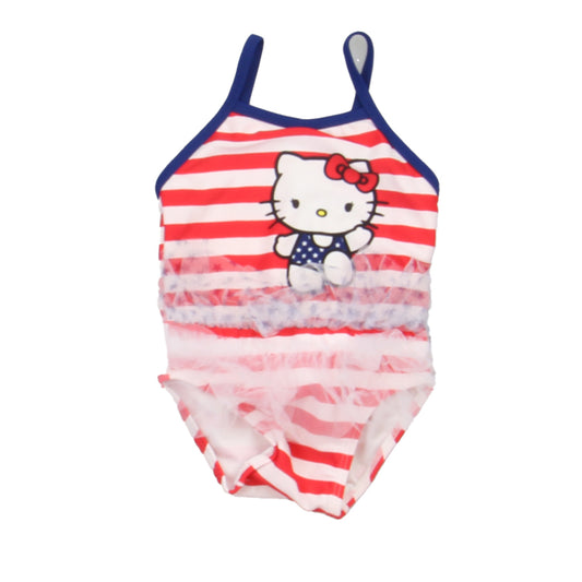 Hello Kitty Girls Red | White 1-piece Swimsuit Size: 12 Months Red | White