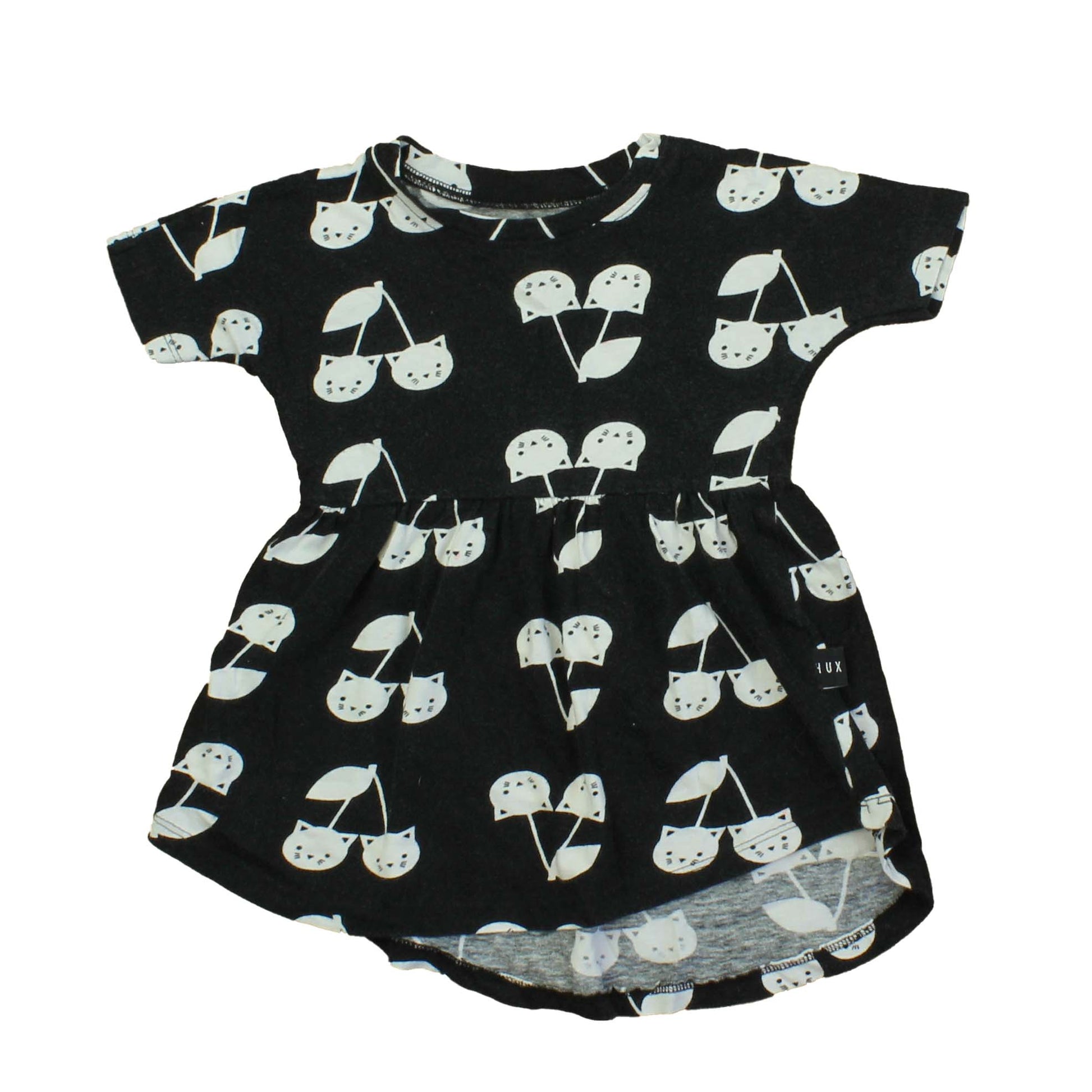 Huxbaby Girls Black | White Dress Size: 12-18 Months Black | White