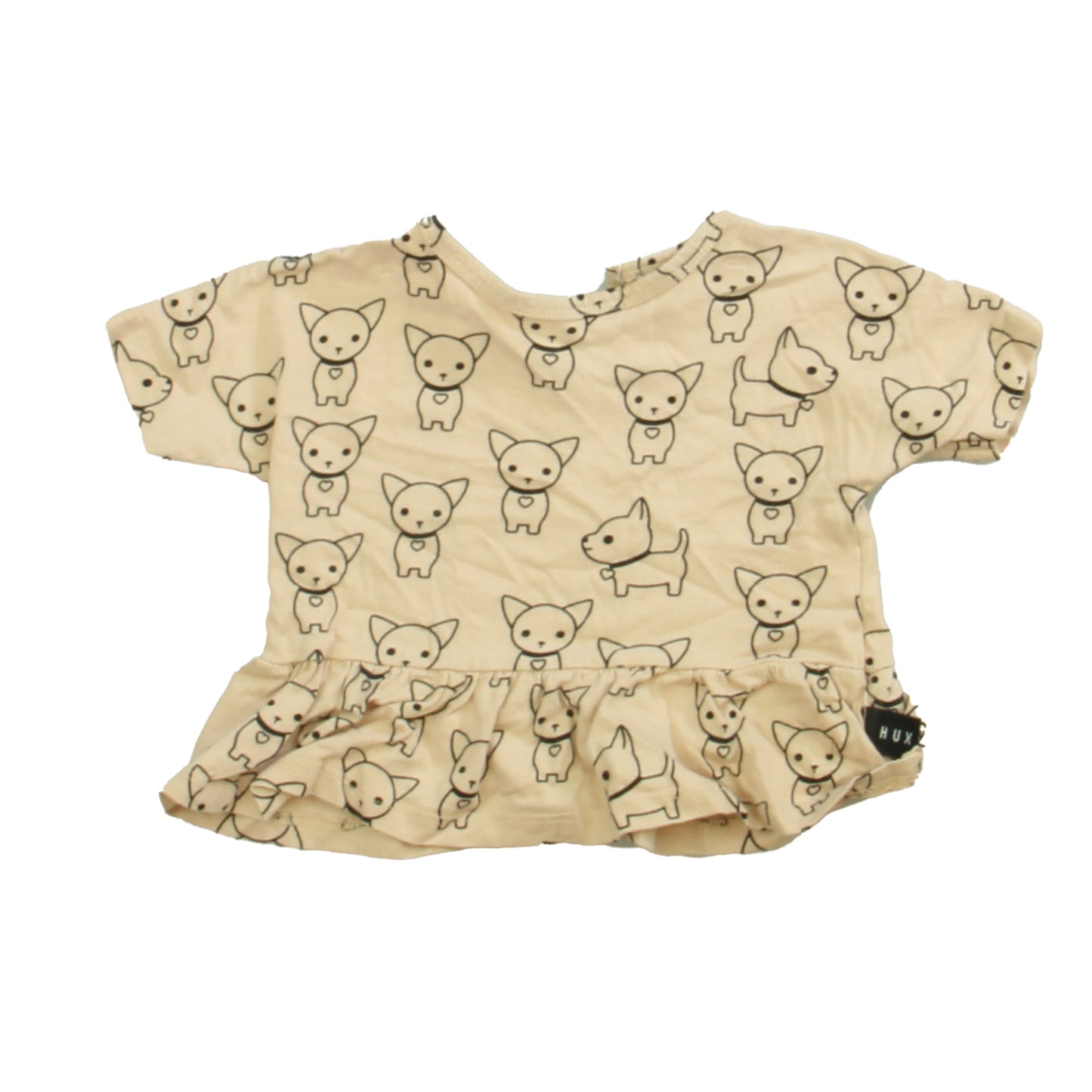 Huxbaby Girls Pink | Black T-Shirt Size: 12-18 Months Pink | Black