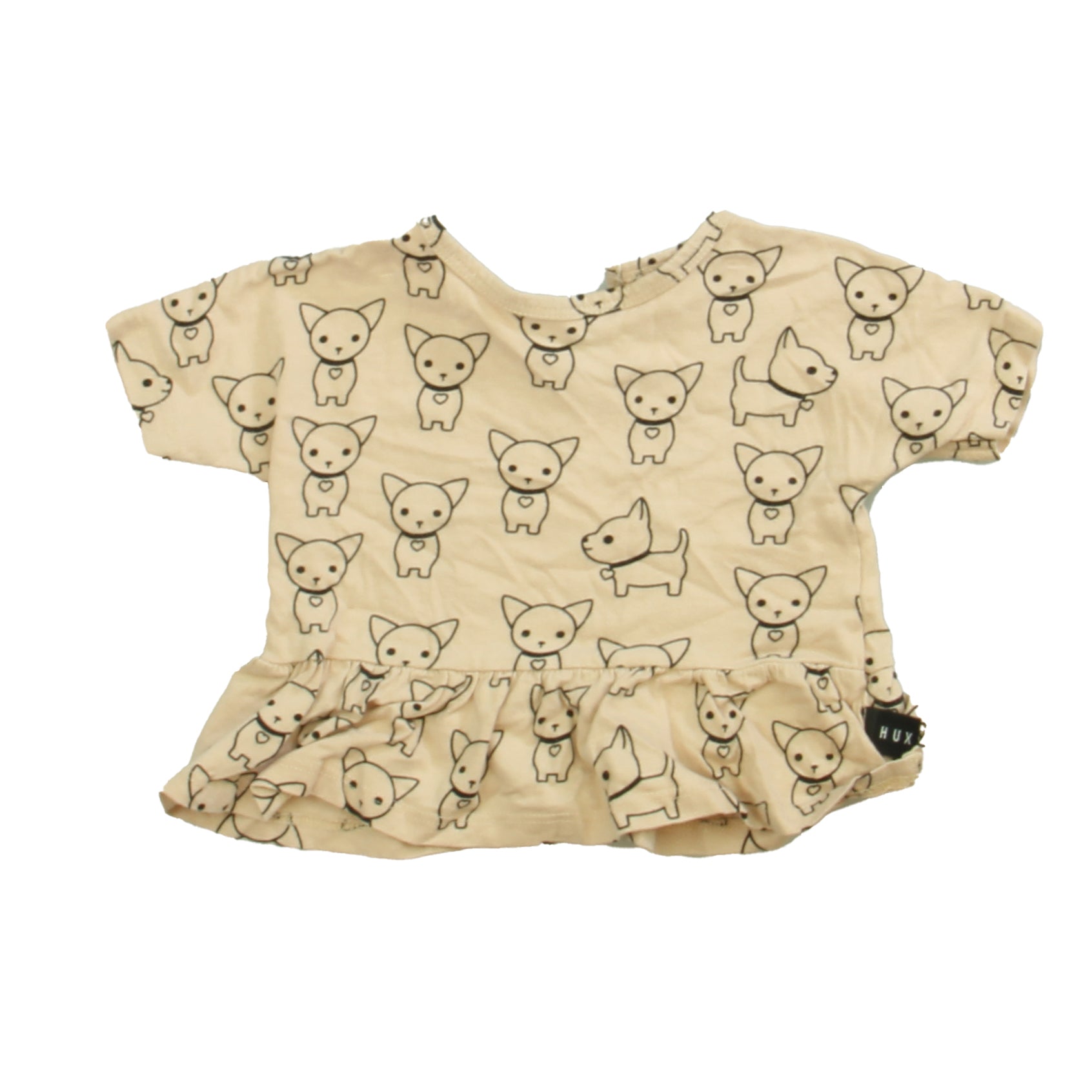 Huxbaby Girls Pink | Black T-Shirt Size: 12-18 Months Pink | Black