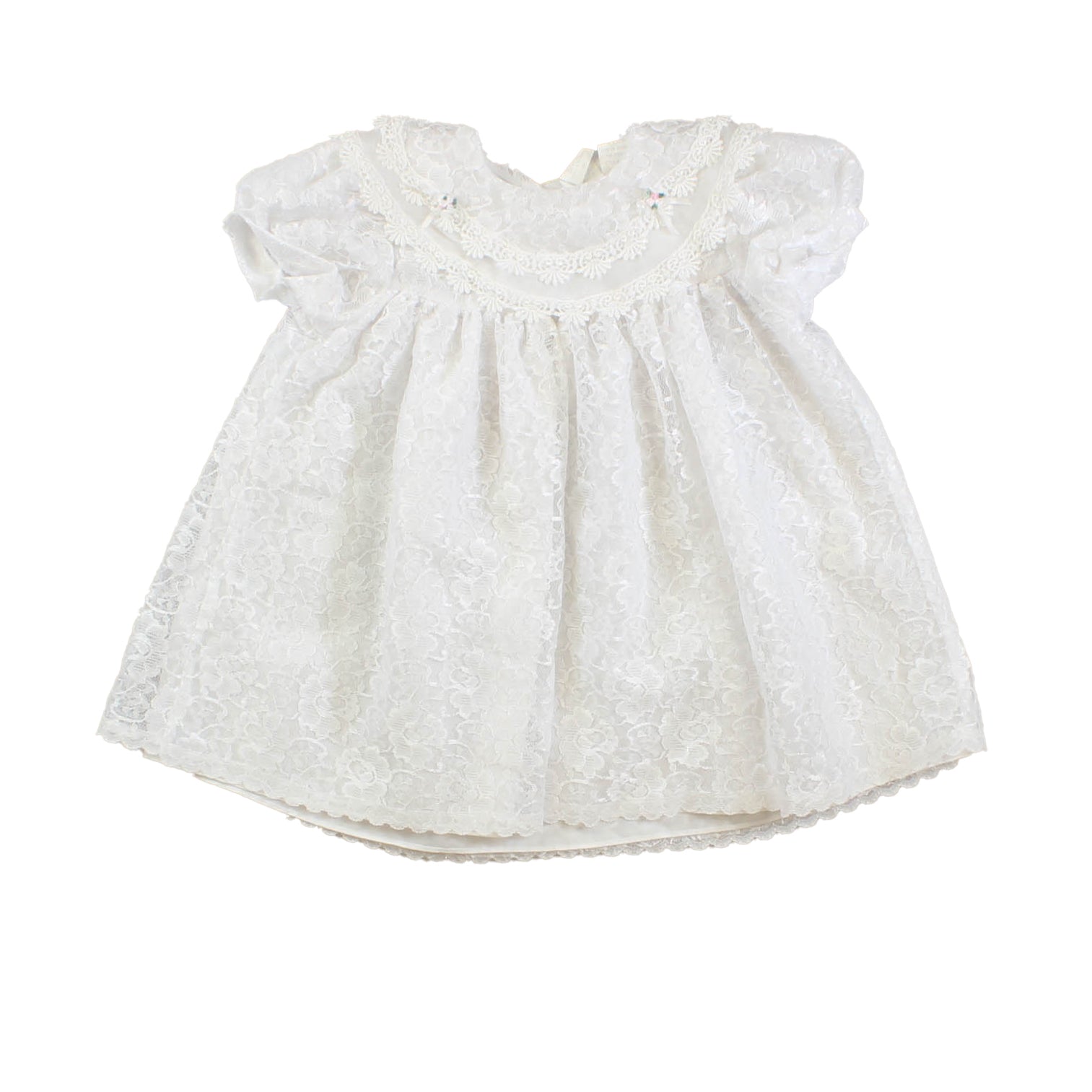 I'm wearing Kloz Girls White Special Occasion Dress Size: 24 Months White
