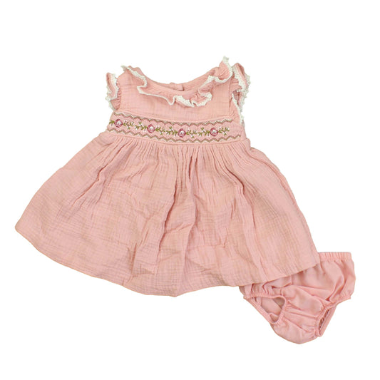 Iris & Ivy Girls Pink Dress Size: 3-6 Months Pink