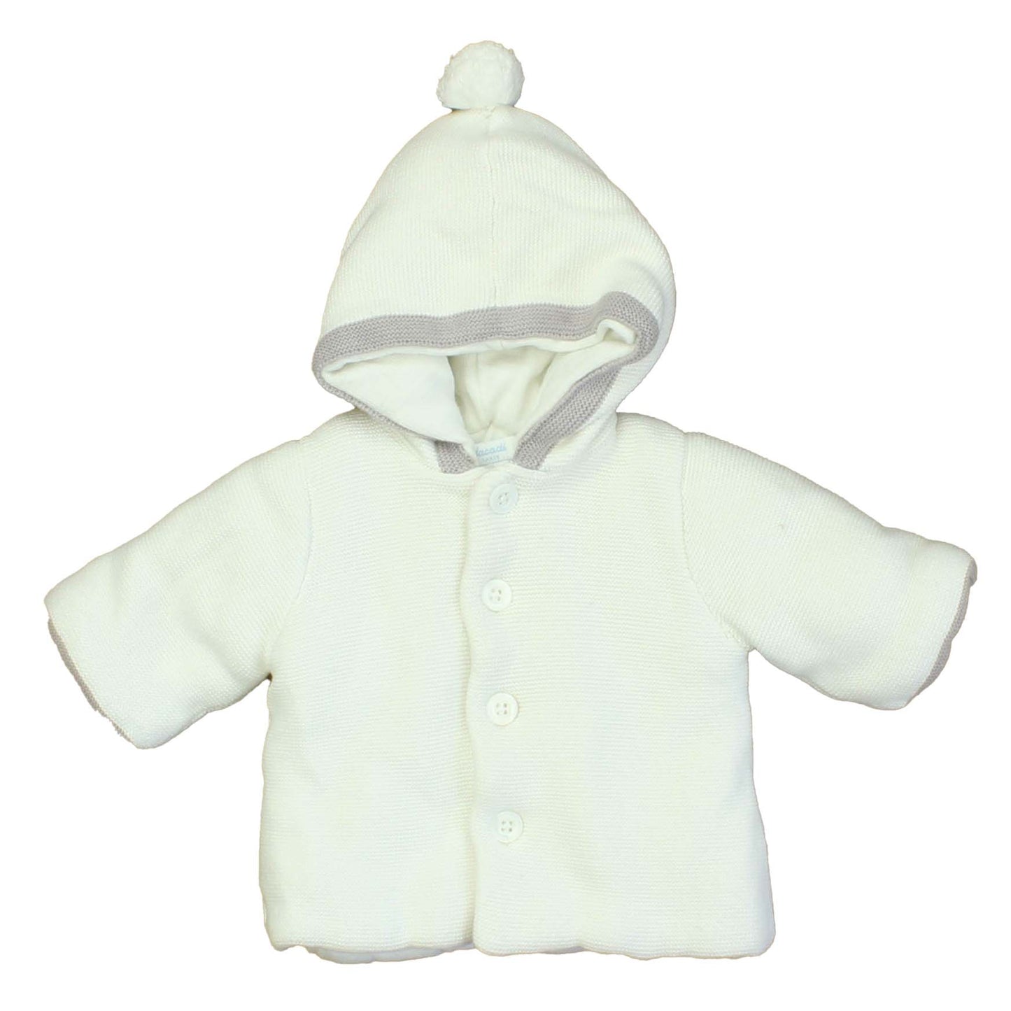 Jacadi Boys White | Tan Cardigan Size: 0-3 Months