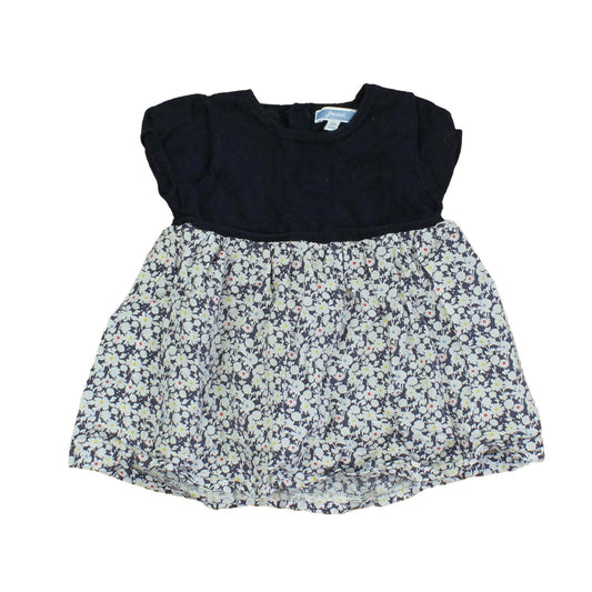 Jacadi Girls Blue | Floral Dress Size: 12 Months Blue | Floral