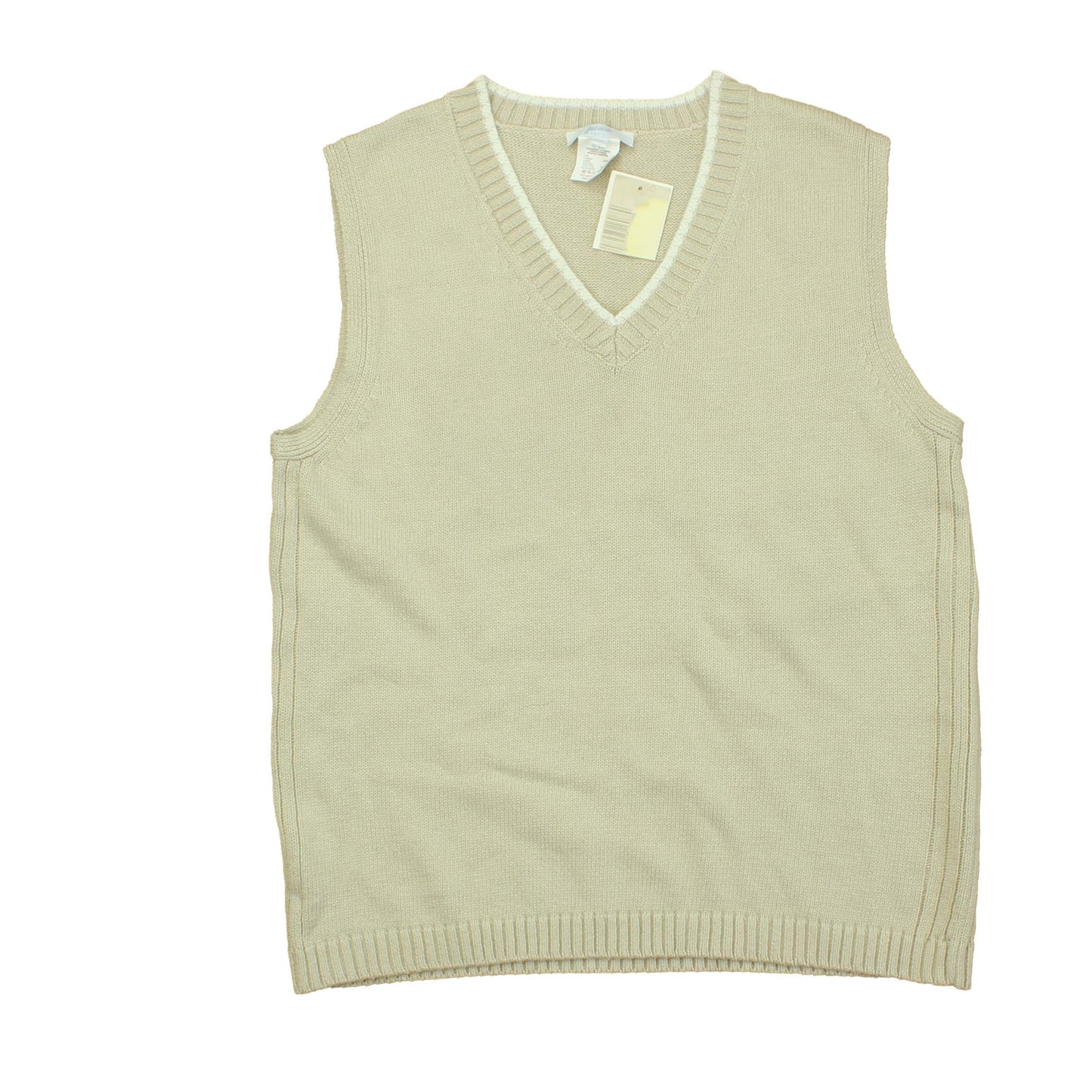 Jacadi Boys Tan | White Sweater Vest Size: 12 Years