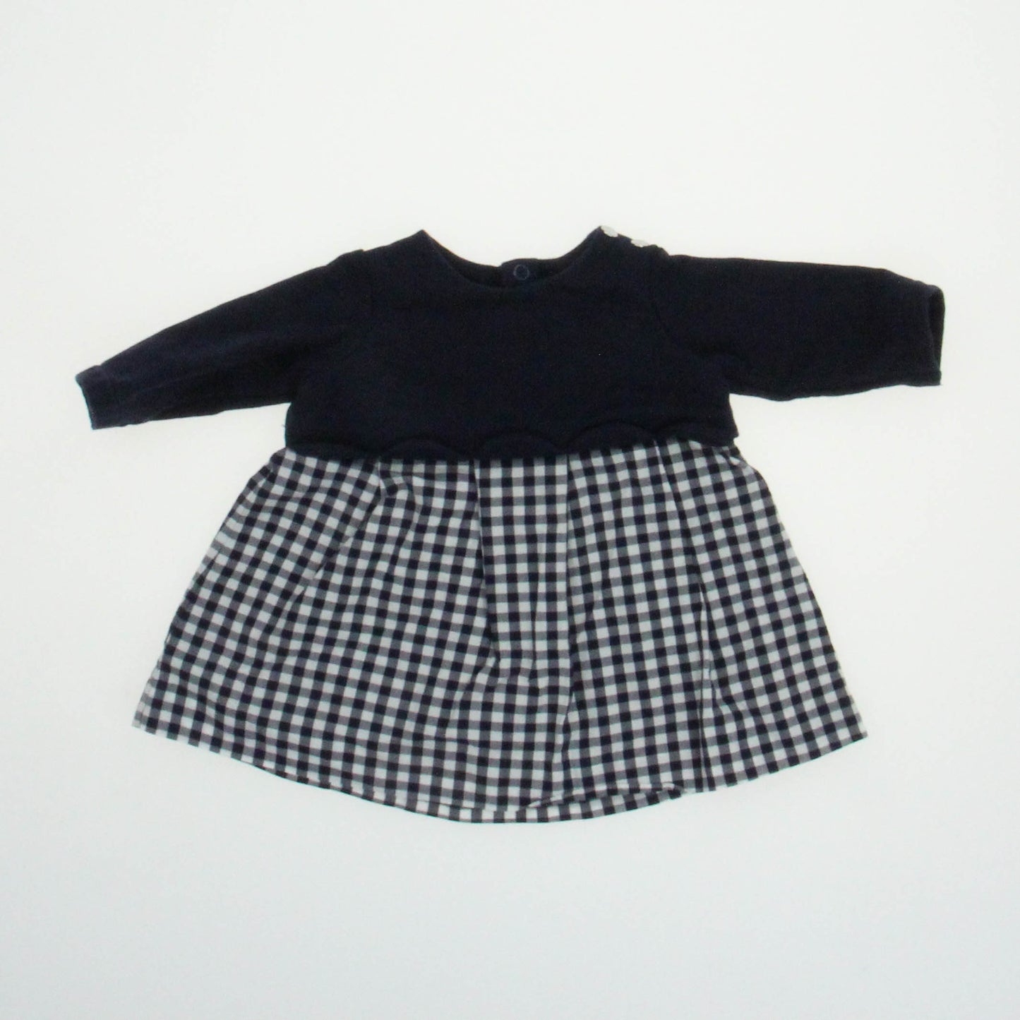 Jacadi Girls Blue | White Dress Size: 3 Months Blue | White