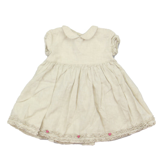 Jacadi Girls Beige Dress Size: 6 Months