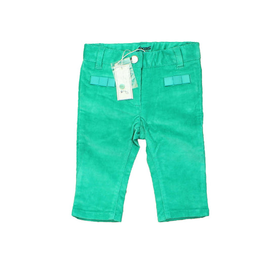Jacadi Girls Green Corduroy Pants Size: 6 Months Green