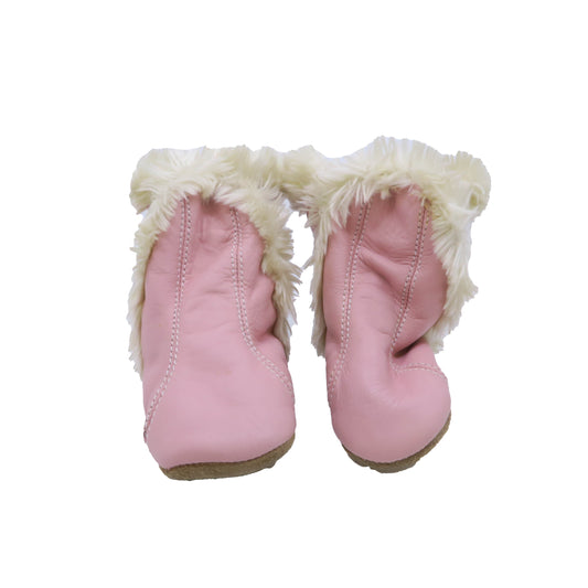 Jack and Lily Girls Pink | White Booties Size: 12-18 Month Pink | White