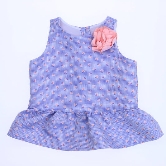 Janie & Jack Girls Pink | Blue Blouse Size: 18-24 Months Pink | Blue