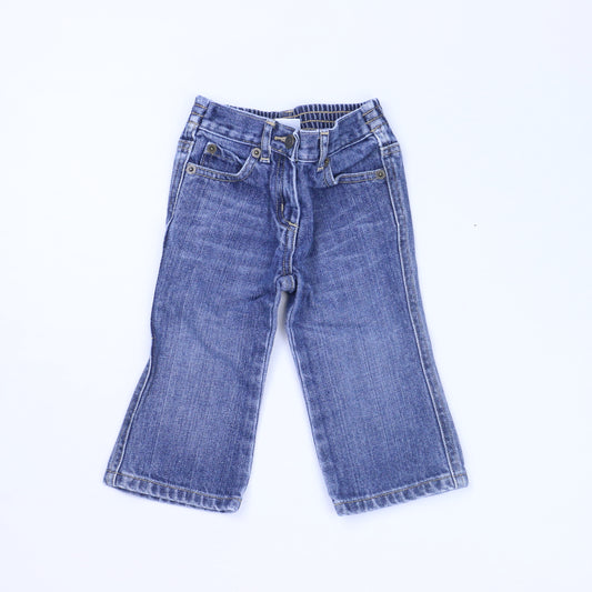 Janie & Jack Girls Blue Jeans Size: 12-18 Months Blue