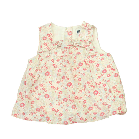 Janie & Jack Girls Pink Floral Blouse Size: 18-24 Months