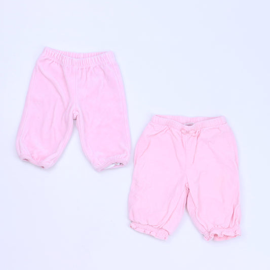 Janie & Jack Girls Pink Pants Size: 3-6 Months