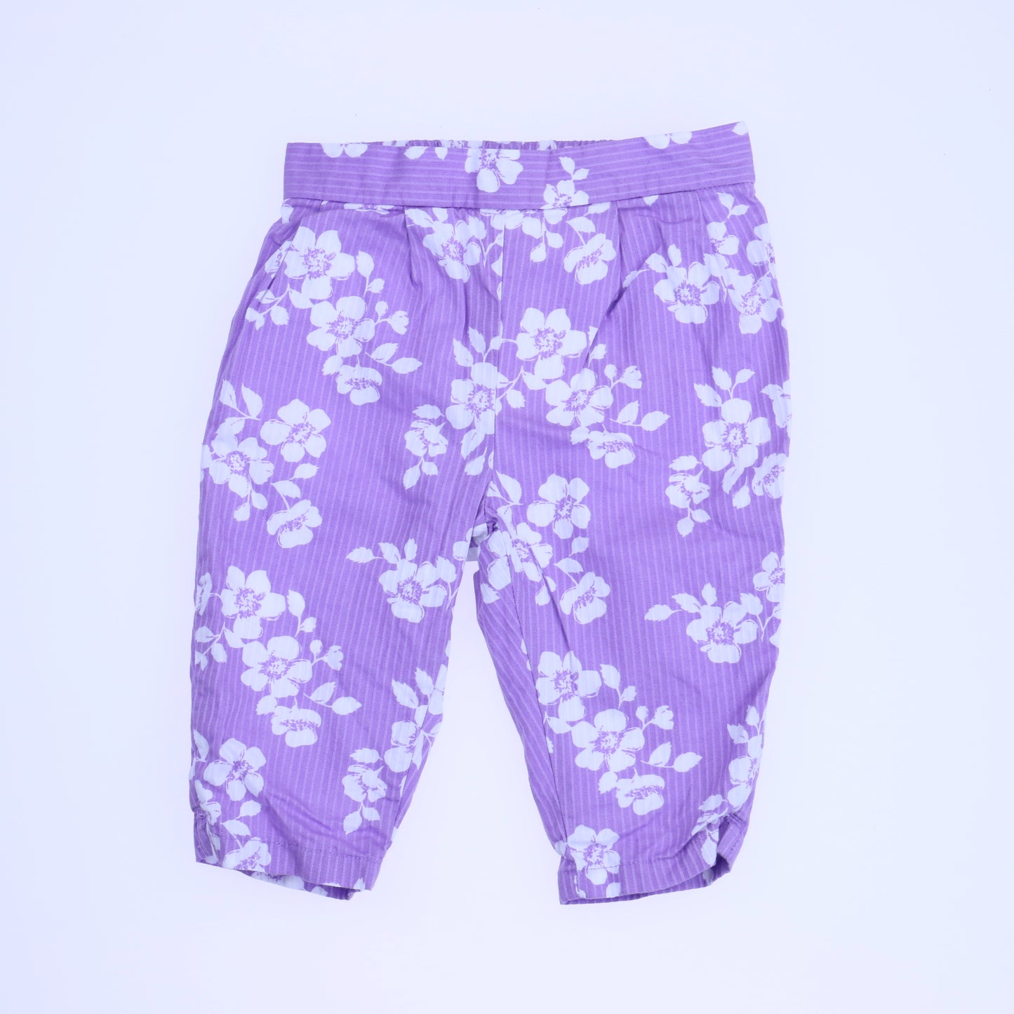 Janie & Jack Girls Purple | White Pants Size: 3-6 Months Purple | White