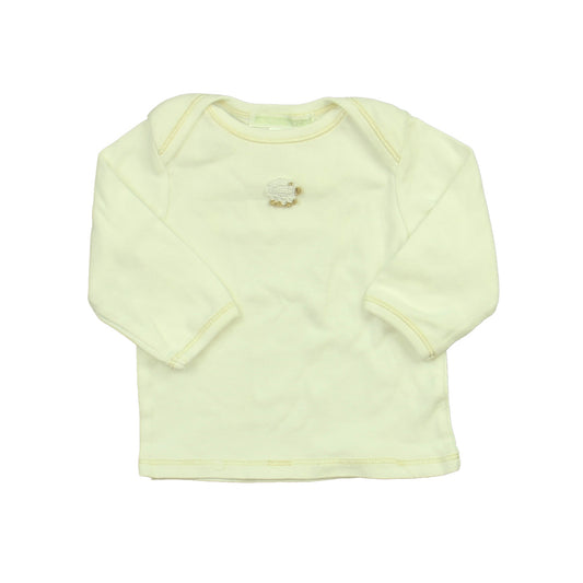 Janie and Jack Girls Ivory Long Sleeve Shirt Size: 0-3 Months Ivory
